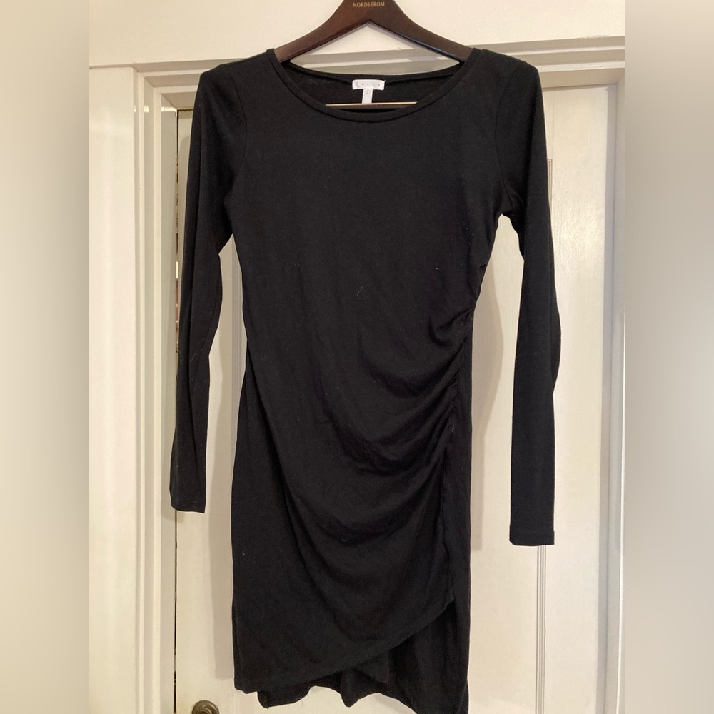 Leith Black Long Sleeve Dress